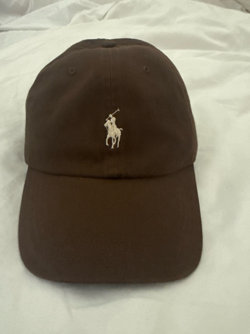 Ralph Lauren Brown Baseball Cap with Cream Polo Pony
